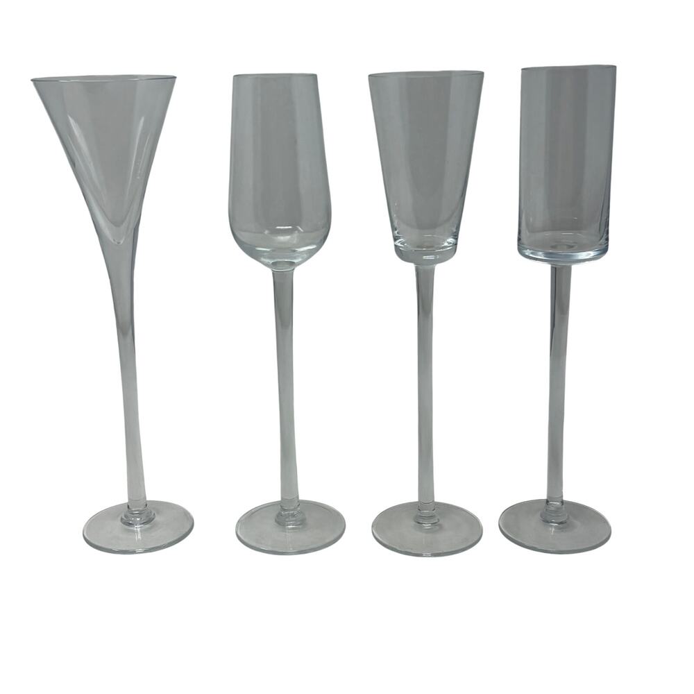 Calvin Klein Home Cooper Cordial Set of 4 Crystal Glasses Made In Poland